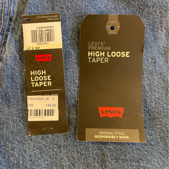 Levi's Mom Jeans, High Loose Taper, Medium Wash, Levi’s Premium Denim - Picture 6 of 13